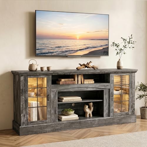 MXV 70" Farmhouse TV Stand for 80 Inch TV, view 2