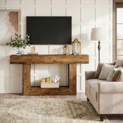 63" Farmhouse TV Stand for 65" TV, Two-Tone Media Console Table, view 5
