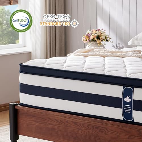 Full Mattress, 12 Inch Gel Memory Foam Sprung Hybrid Mattress, view 7