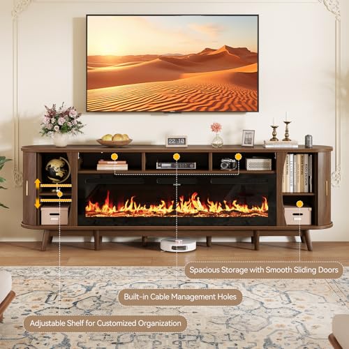 97" Fireplace TV Stand for 100" TV, view 4