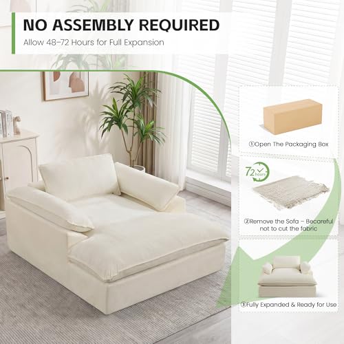 69" Oversized Boneless Chaise Lounge Chair Indoor, view 8