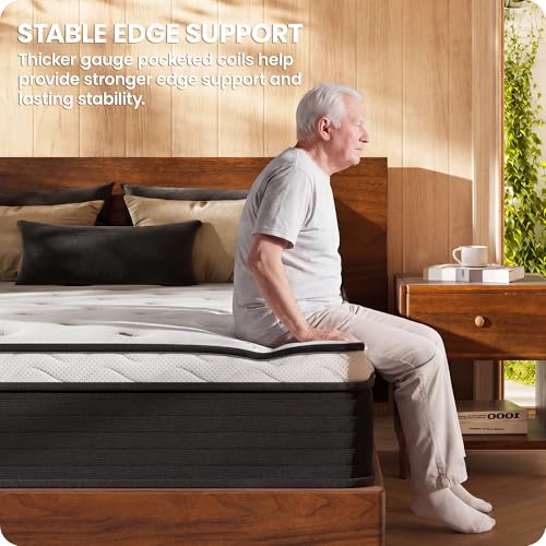Firm Full Mattress 10 Inch - Hybrid Mattress for Spinal Alignment, view 7