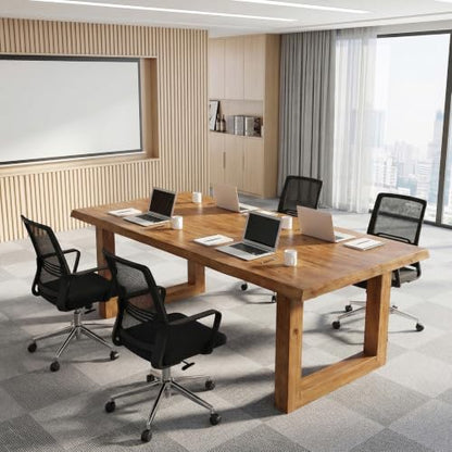 Solid Wood Home Office Desk, 63" Live Edge Executive Desk, view 4