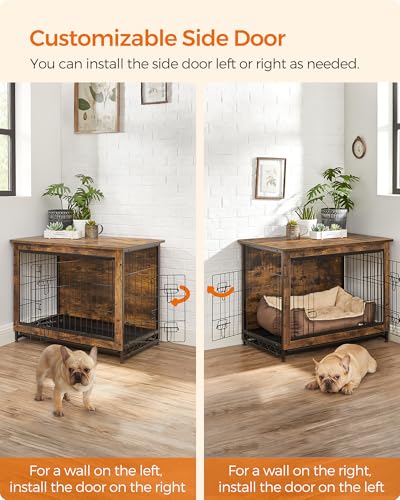 32.5" Dog Crate Furniture, Indoor Dog Kennel Side End Table, view 6