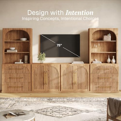 6-Piece Modular TV Stand Set, 2 Sideboards with Drawers, view 4