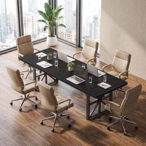 71" Executive Desk, Large Computer Table for Home Office, Black, view 7