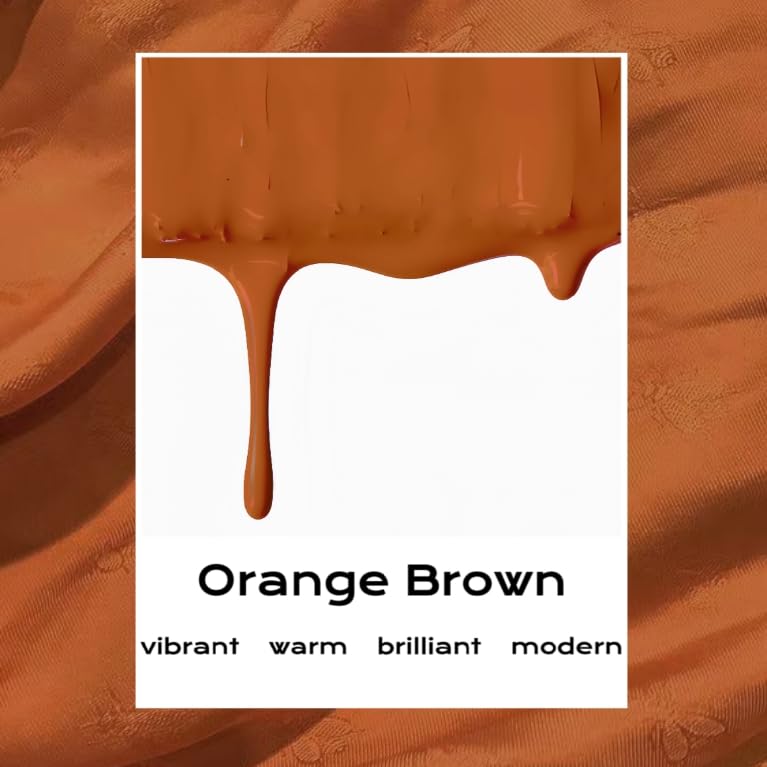 All-in-One Water-Based Wood Refinishing Paint - Low VOC, Fast-Drying, for Furniture, Cabinets & Doors - Easy Furniture Makeovers, with Paint Roller (Orange Brown, 16 Fl Oz)