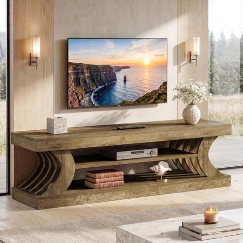 Tibesigns 63" Farmhouse TV Stand for 55/65/70 Inch TVs, view 4