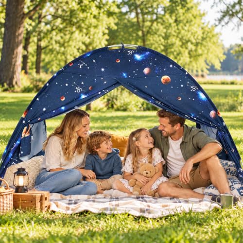 Twin Bed Toddler Canopy Tent for Kids, Space Galaxy Kids Indoor Sleep Tents, view 3