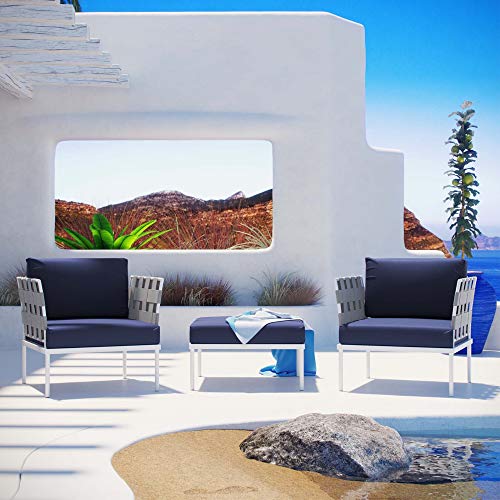 Harmony Outdoor Patio Sectional Sofa Furniture Set | All-Weather Waterproof | Machine Washable Cushions | Tempered Glass Top Tables