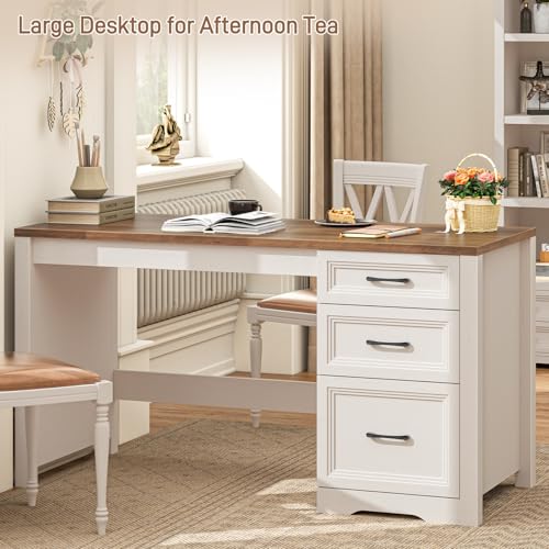 55" Wooden Executive Desk with 3 Drawers, view 7