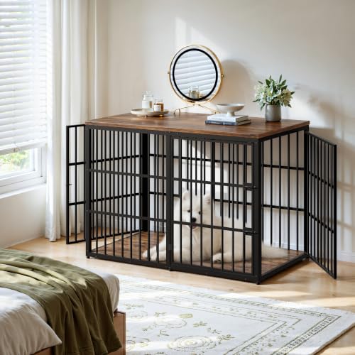 54'' XXXL Dog Crate Furniture with 3 Doors for Large Dogs, view 6