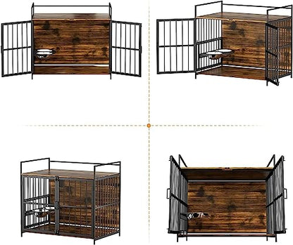 41 Inch Dog Crate Furniture, Indoor Kennel End Table, view 7