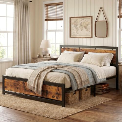 King Size Bed Frame with Headboard and Footboard, view 4