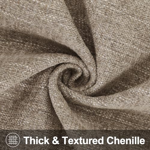 Fall Khaki Chenille Throw Pillow Covers 18x18 Set of 2, view 5
