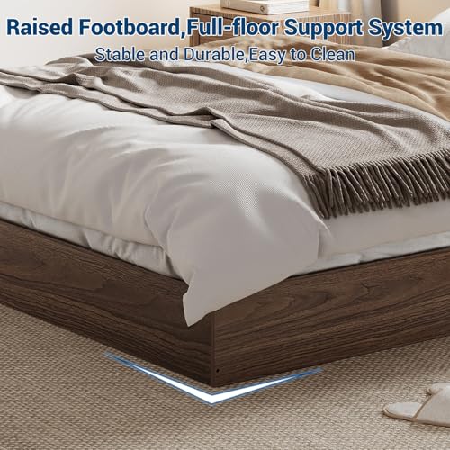 Wood Platform Bed Frame Without Headboard, view 4