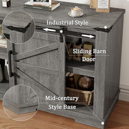 Farmhouse TV Stand for 55/65/75 Inch TVs, view 6