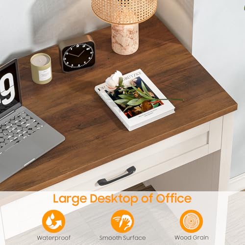Farmhouse 47" Executive Desk with File Drawer, Workstation for Home Office, view 5