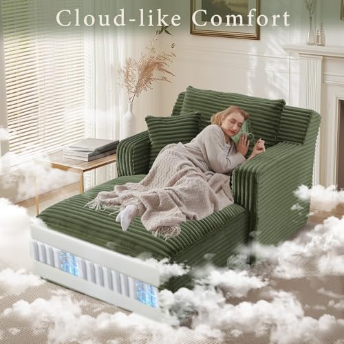 65.4" Chaise Lounge Chair Indoor, Oversized Boneless Couch, view 5