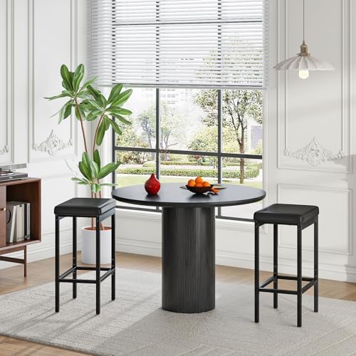 Bar Stools, Set of 2 Bar Chairs, 24.8-Inch Height Stools, Breakfast Bar Stools, view 3