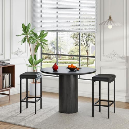 Bar Stools, Set of 2 Bar Chairs, 24.8-Inch Height Stools, Breakfast Bar Stools, view 3