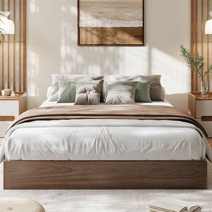 Wood Platform Bed Frame Without Headboard, view 3