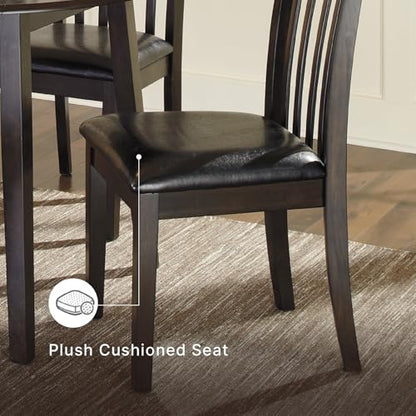 Signature Design by Ashley Hammis Rake Back Dining Room Chair, Set of 2, Dark Brown