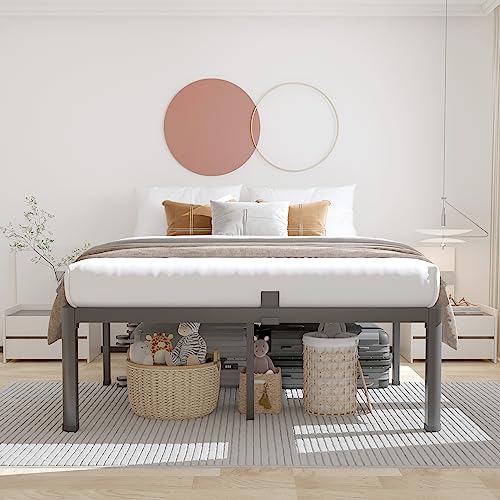 14 Inch Queen Bed Frame with Rounded Corner & 4 Mattress Baffles, view 3