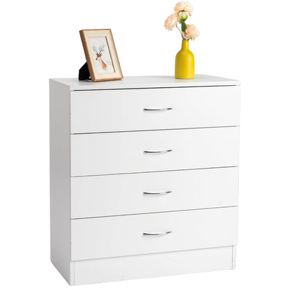 White 4 Drawer Dresser, Modern Small Chest of Drawers