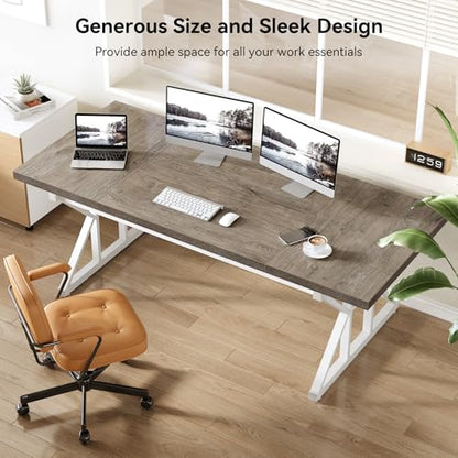70.8-Inch Large Executive Desk, Modern Computer Office Desk, view 6