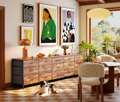 86.6 Inch Long Dresser for Bedroom, TV Stand for 65, 75, 85 Inch TV, view 3