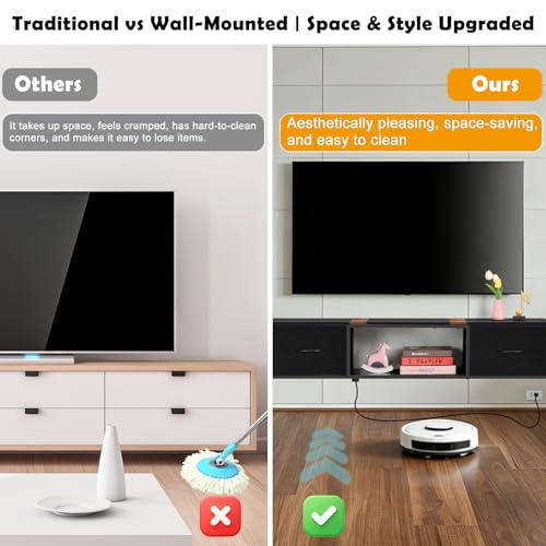 Floating TV Stand with Power Outlet, view 6
