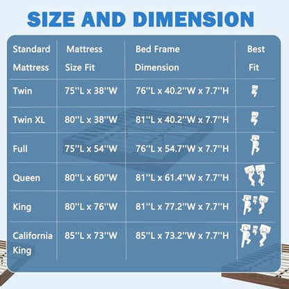 Wood Platform Bed Frame Without Headboard, view 7