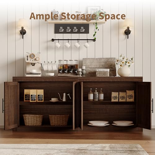 70.8" Sideboard Buffet Cabinet with 4 Doors, view 8