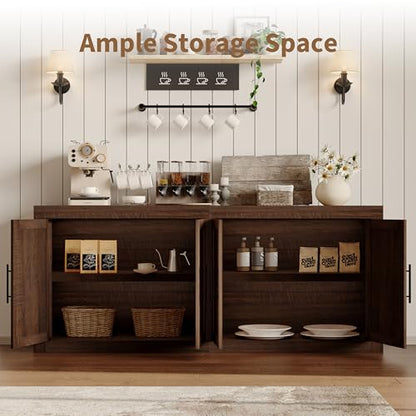 70.8" Sideboard Buffet Cabinet with 4 Doors, view 8