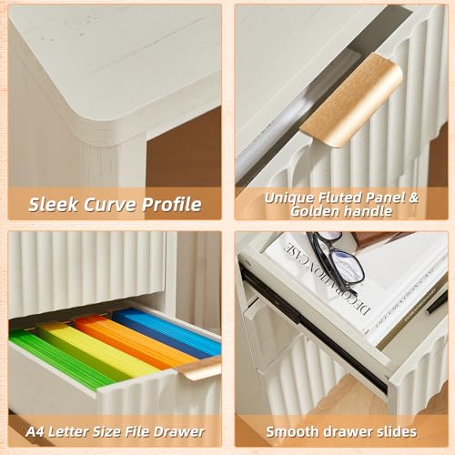 Office Desk 48" with 3 Drawers Storage File Cabinet, view 6