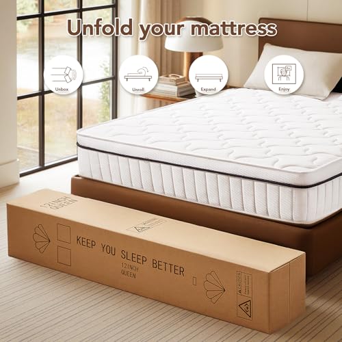 Full Mattress 12 Inch Queen Size Mattress in a Box, view 7