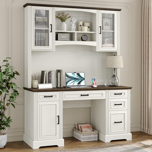 Farmhouse 76" Height Executive Desk with Hutch, view 2
