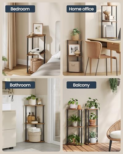 3-Tier Corner Shelf, Toolless Assembly, view 7