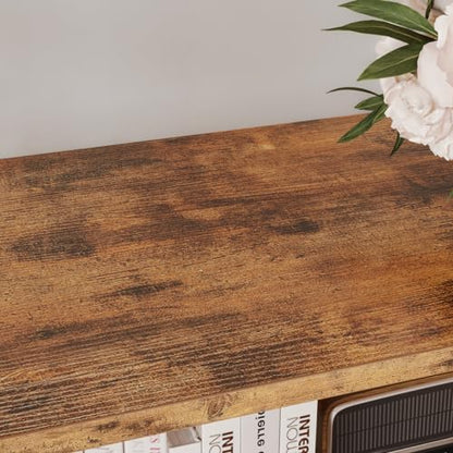 Bookshelves 6 Tiers Triple Wide Industrial Bookshelf, Large Etagere Bookshelf Open Display Shelves with Metal Frame for Living Room Bedroom Home Office