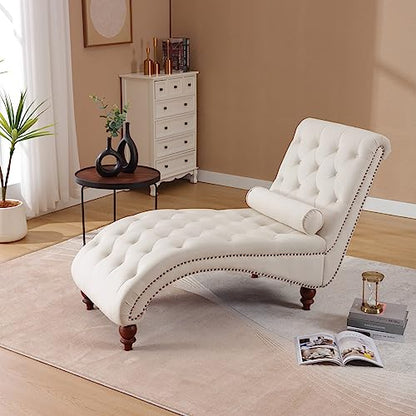 Chaise Lounge Chair Indoor, Velvet Bedroom Accent Lounge Chair, view 7