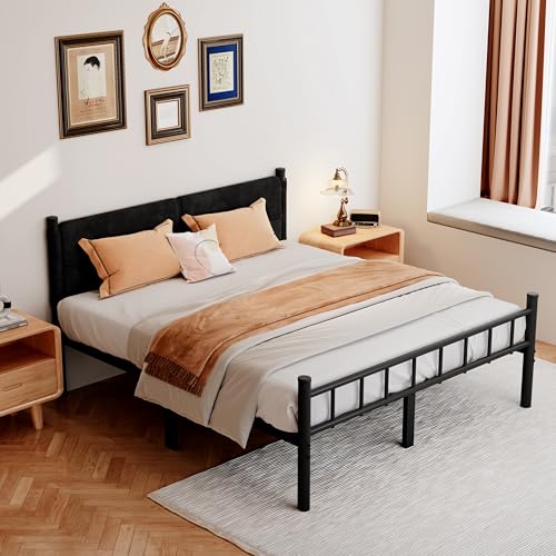 Metal Bed Frame, 14Inch Full Bed Frame with Headboard, view 5