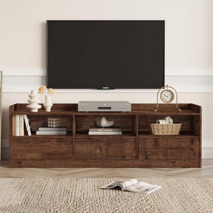 Farmhouse TV Stand for 55/60/65 Inch TVs, Entertainment Center with Storage, view 7