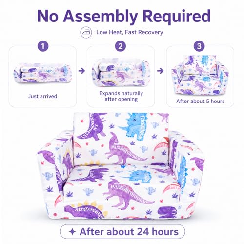 Kids Couch, 2-in-1 Kids Fold Out Couch