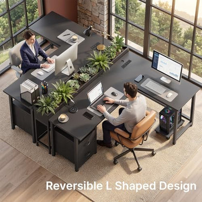 66'' Gaming Desk with USB Ports Reversible L Shaped Computer Desk, view 5
