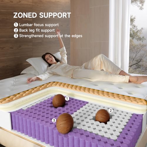 Queen Mattress 12 Inch Hybrid Bedroom Mattress, view 5