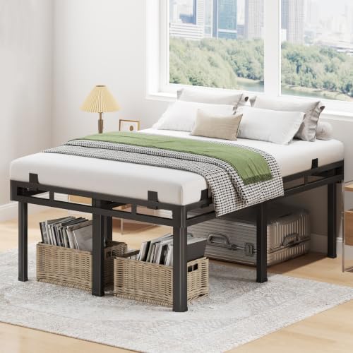 Rounded Leg Cal King Bed Frame with Double Layer Design, view 4