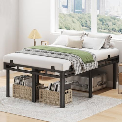Rounded Leg Cal King Bed Frame with Double Layer Design, view 4