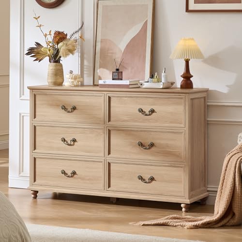 Farmhouse 6 Drawers Dresser for Bedroom, view 2