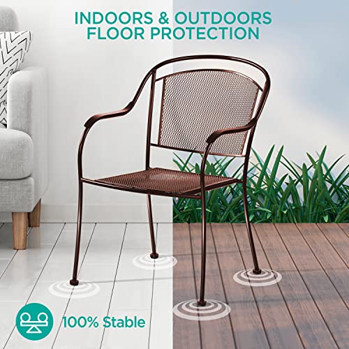Wrought Iron Patio Furniture Feet Caps (32 Pack, Black) - 1.5" Round Plastic Outdoor Chair Leg Caps, Patio Furniture Replacement Feet